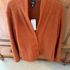 Eileen Fisher Women's Rust Teddy Jacket with Side Pockets